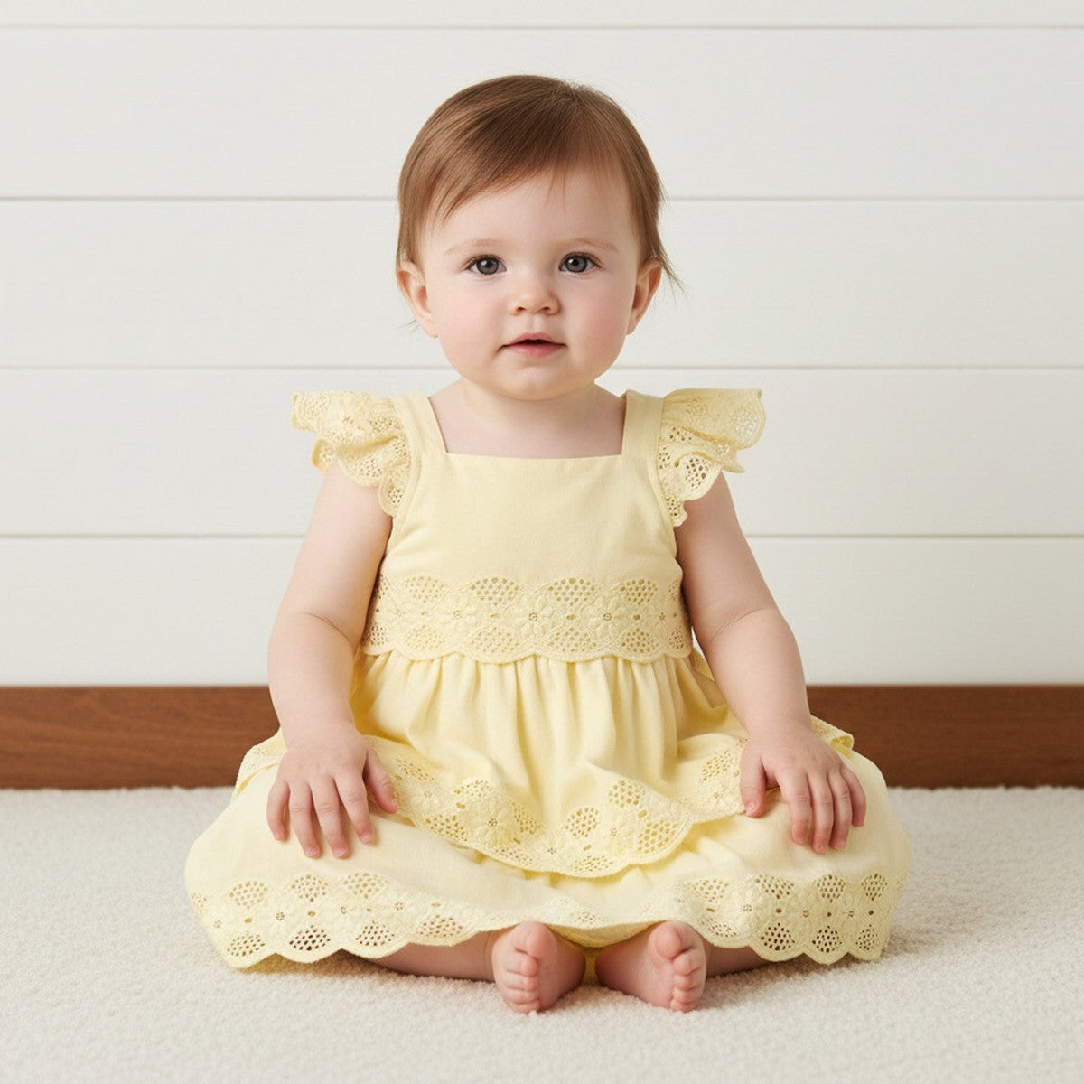 MAX-Embroidered Tiered Dress