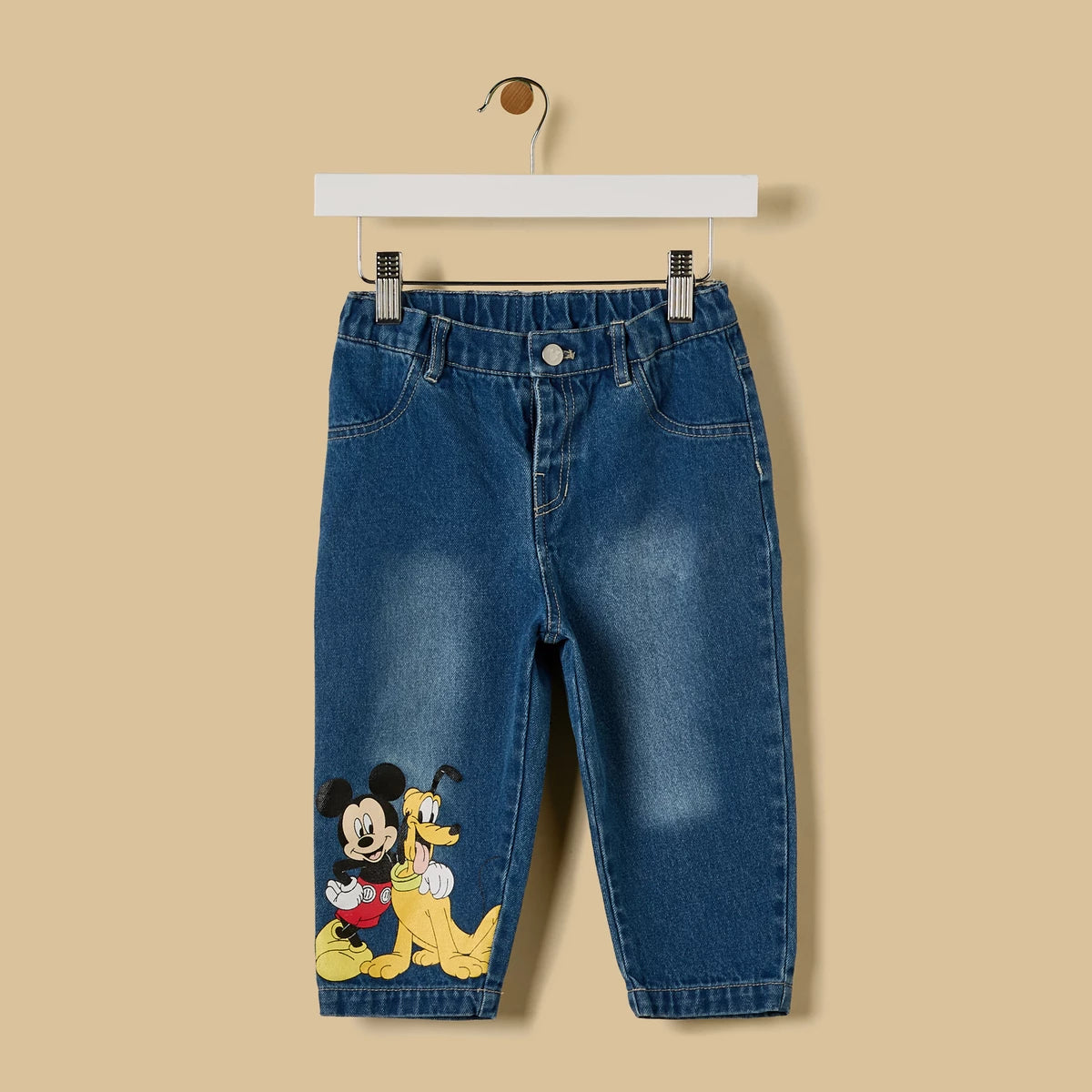 MAX - Mickey Mouse and Friends Print Cotton Shirt and Jeans Set