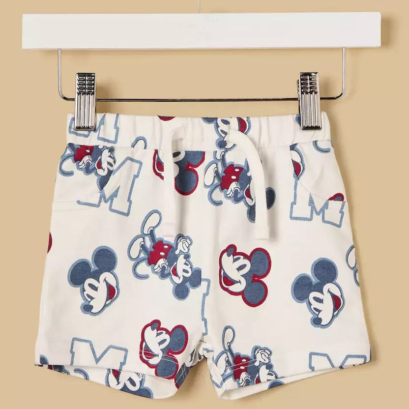MAX-Mickey Mouse 3D Bag Accent Cotton T-shirt and Shorts Set