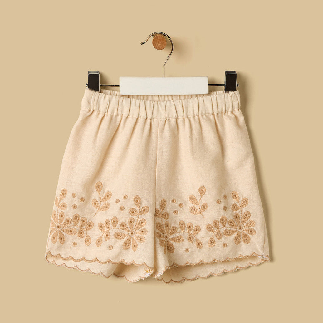MAX-Embroidered Sleeveless Top and Shorts Set