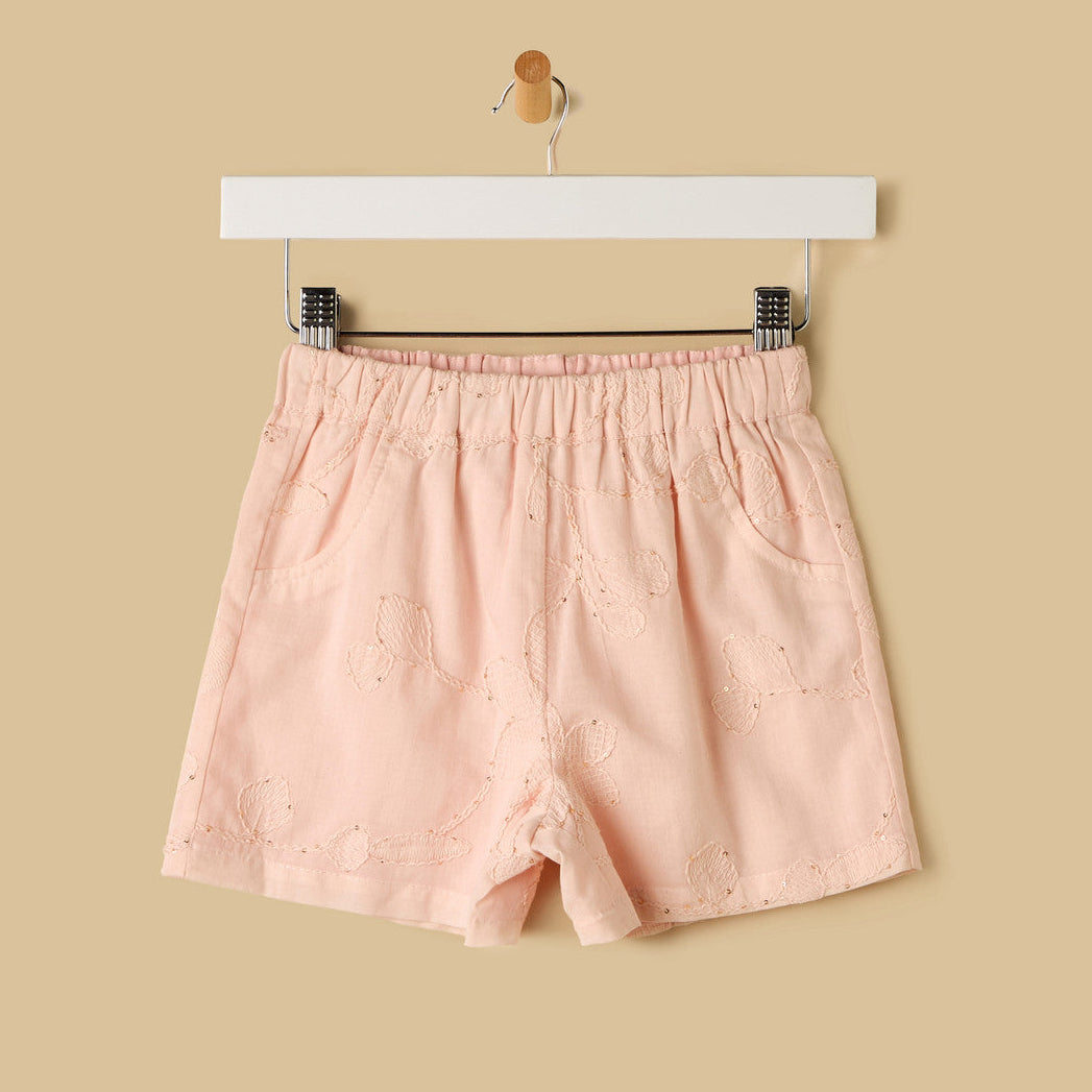 MAX-Embroidered Top and Shorts Set