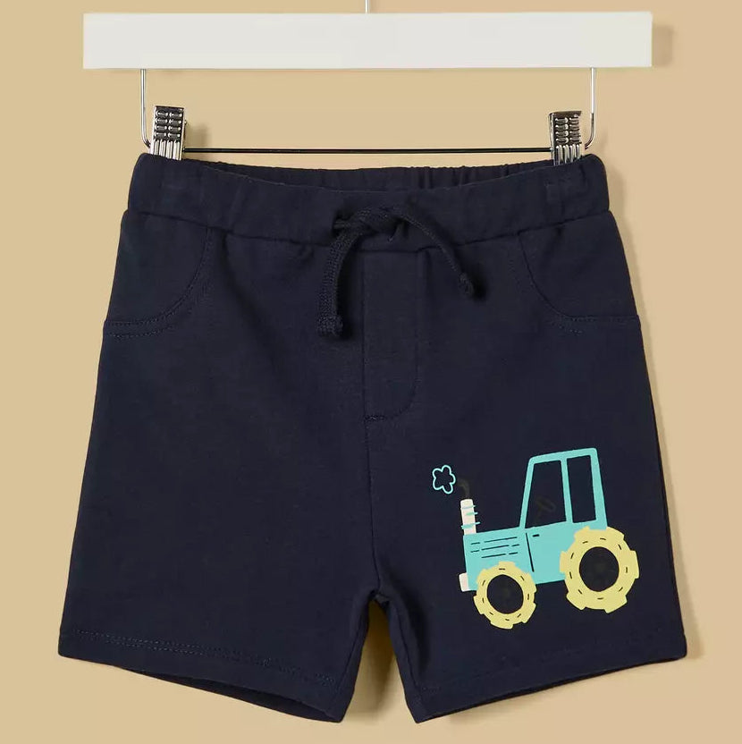 MAX-Slogan Print Sleeveless Cotton T-shirt and Shorts Set