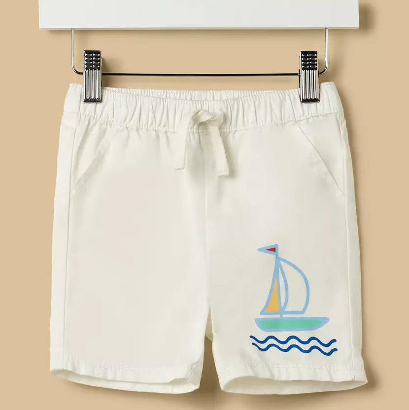 MAX-Ahoy Embroidered Pique Polo T-shirt and Shorts Set