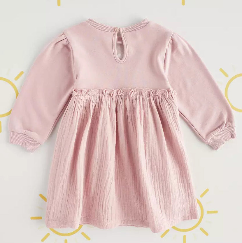 MAX-All-Over Floral Embroidered Dress