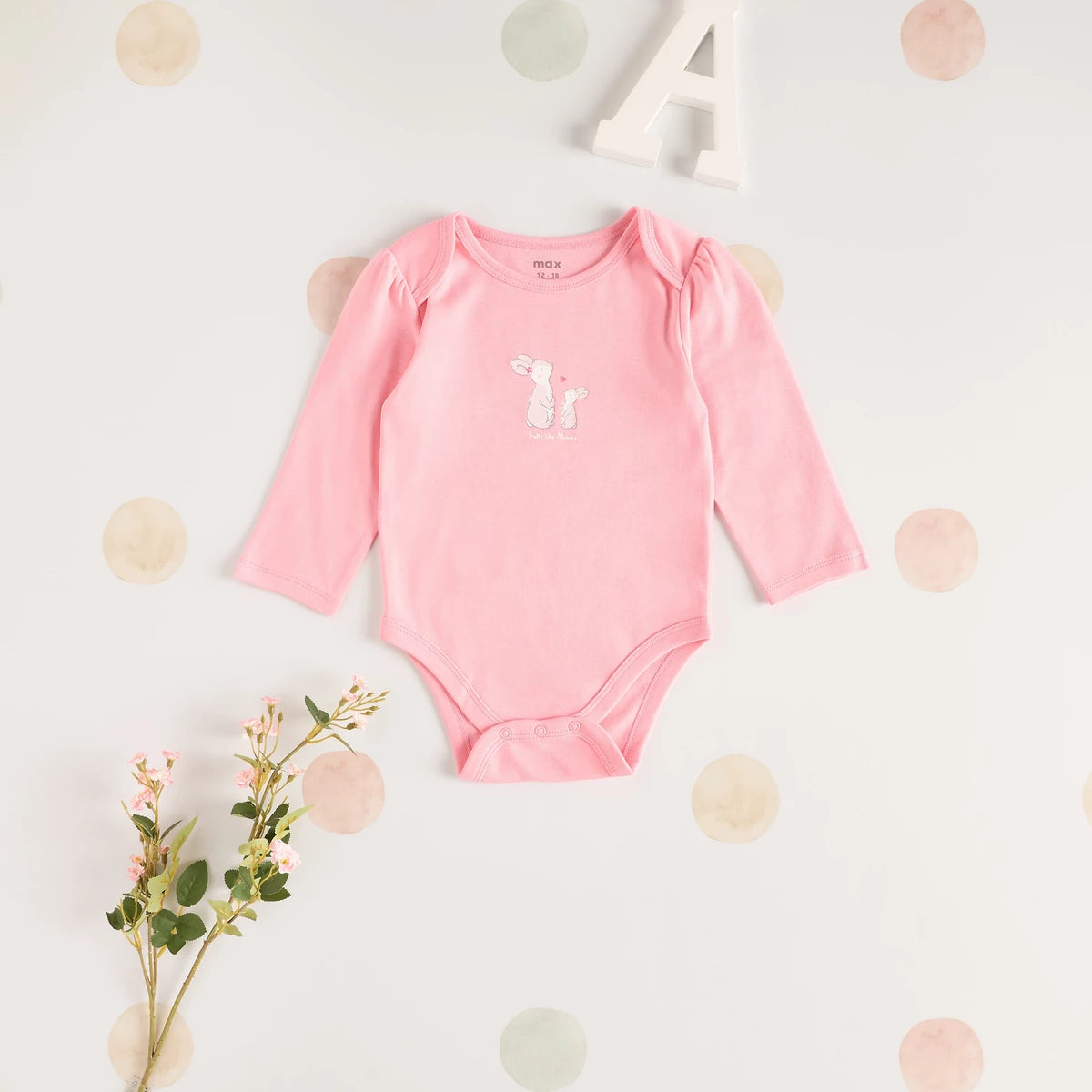 MAX-Pack of 3 - Bunny Print Long Sleeves Bodysuit