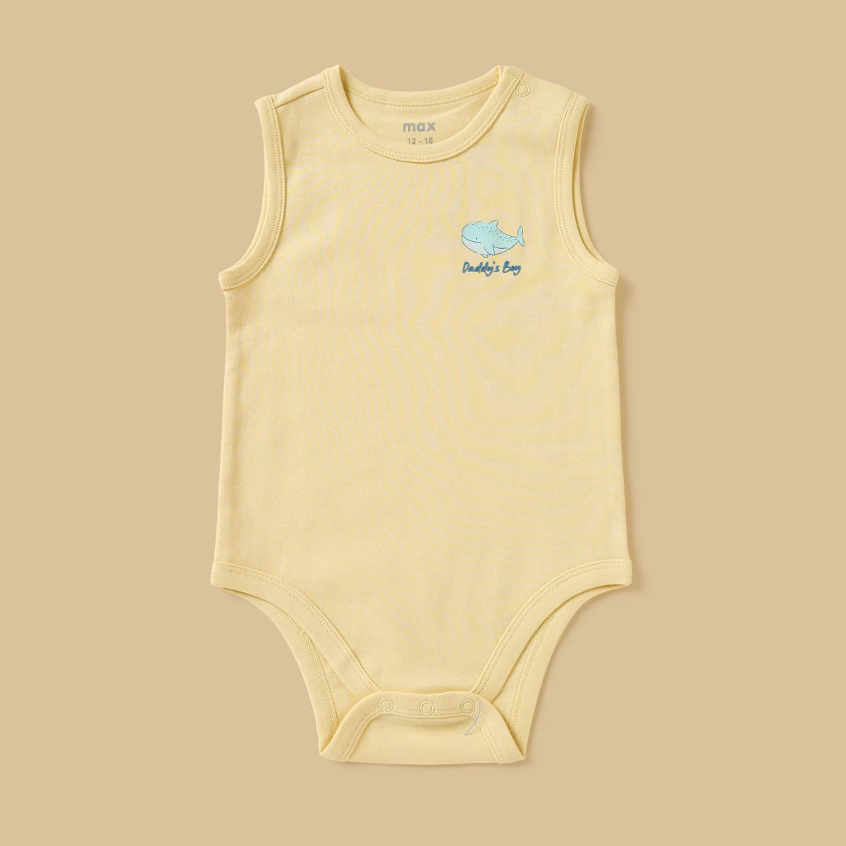MAX-Pack of 3 - Printed Sleeveless Cotton Bodysuit