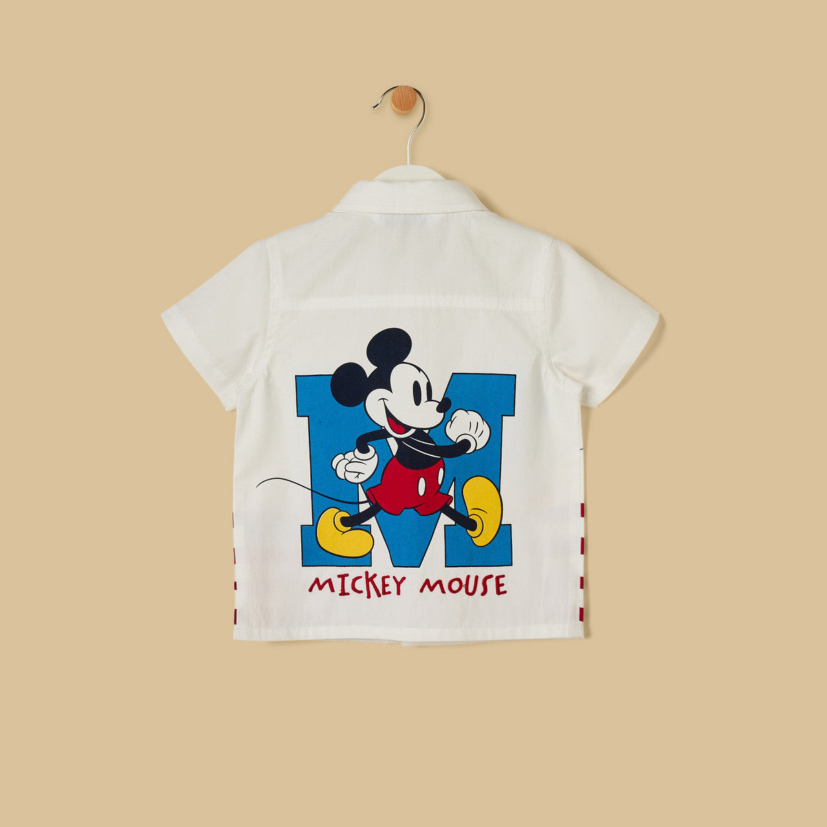 MAX-Mickey Mouse Print Shirt and Shorts Set