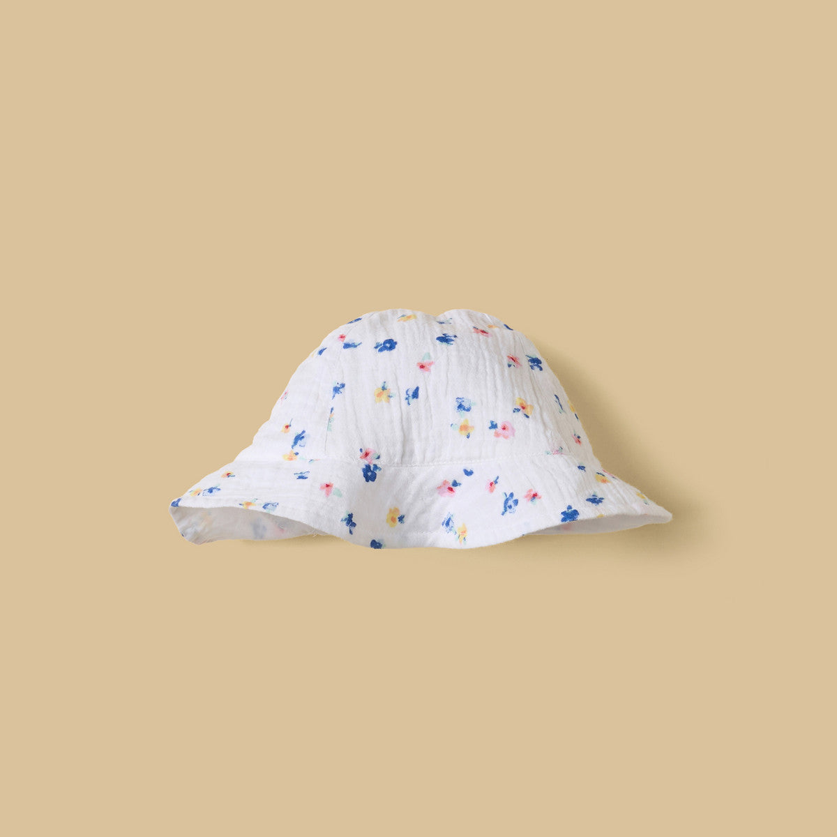 MAX-Floral Print Romper and Cap Set