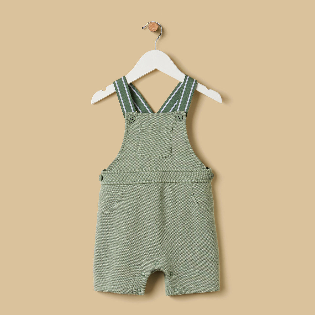 MAX-Car Print Polo T-shirt and Dungaree Set