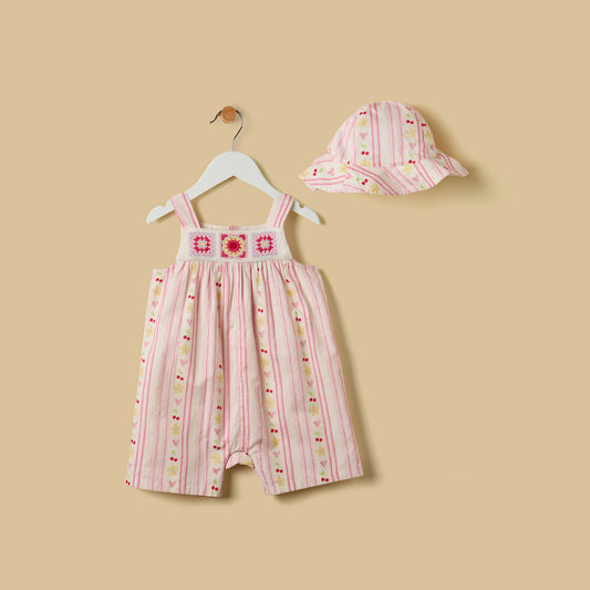 MAX-Crochet Design Romper with Cap