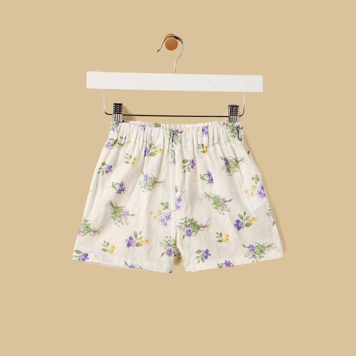 MAX-Floral Print Top with Shorts and Headband