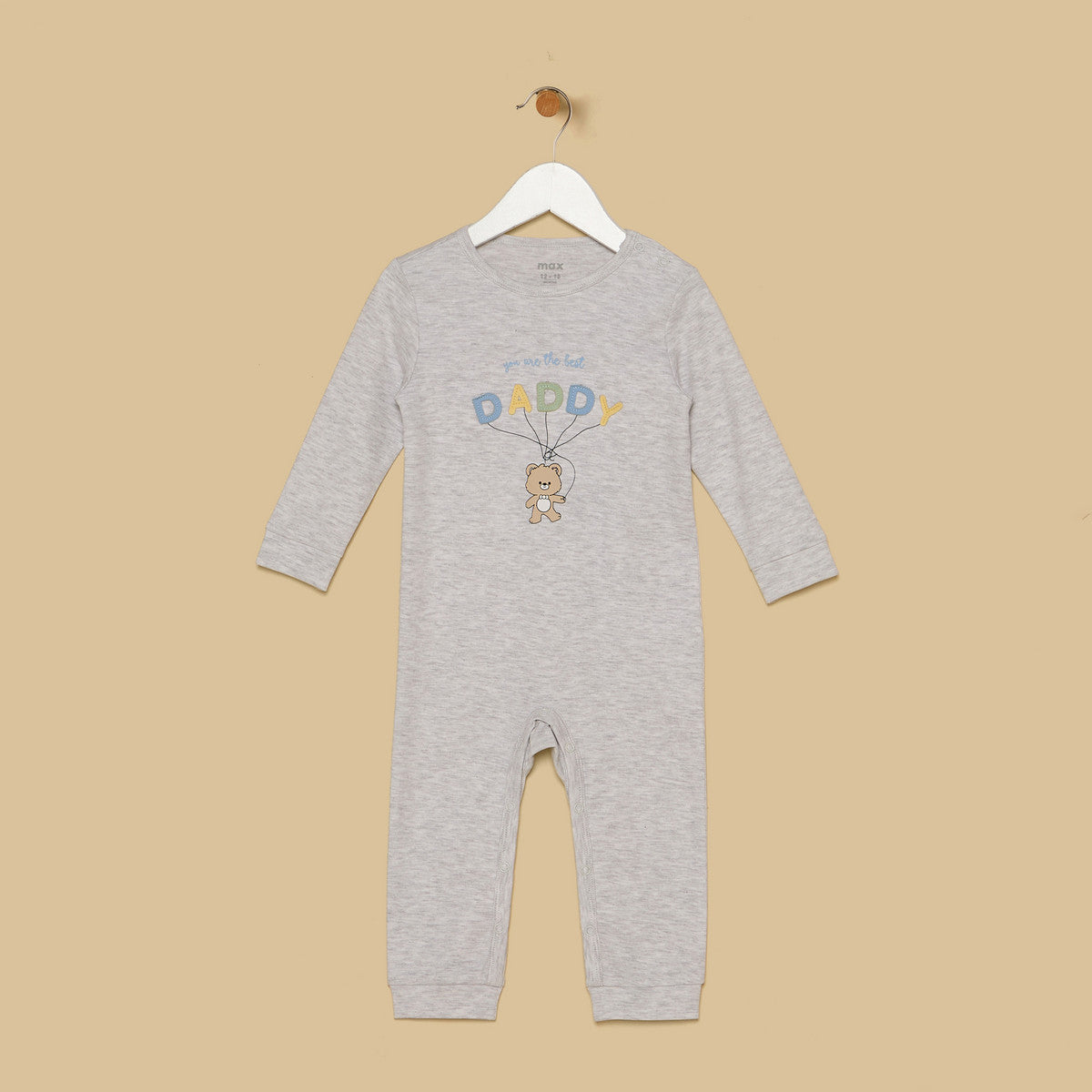 MAX-Slogan Print Sleepsuit