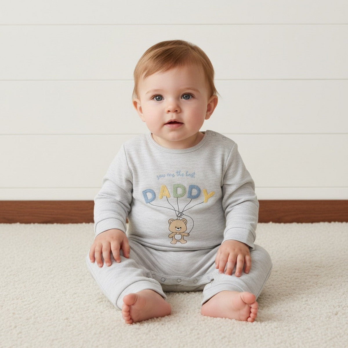 MAX-Slogan Print Sleepsuit