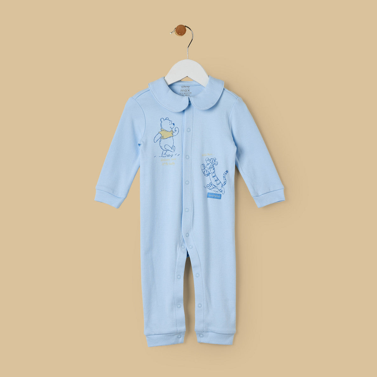 MAX-Pack of 2 - Winnie The Pooh Print Cotton Sleepsuit