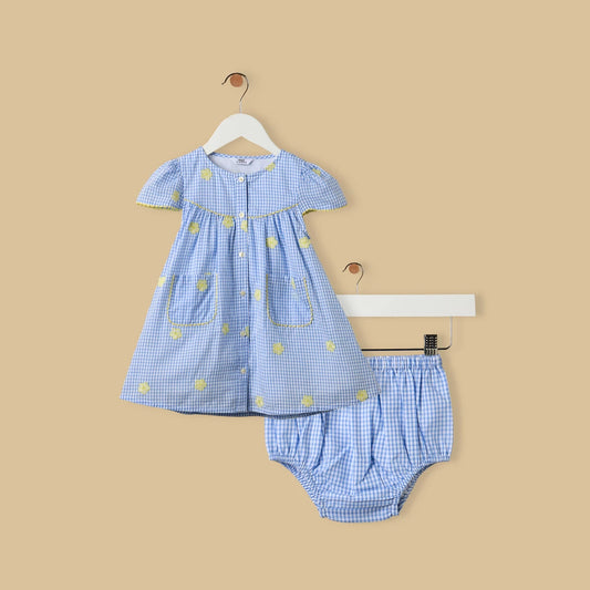 MAX-Checked Dress with Bloomers