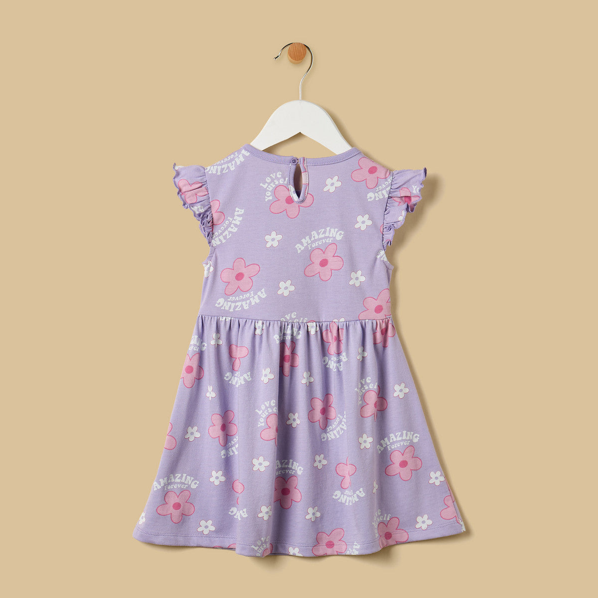 MAX-Floral Print Cotton Dress