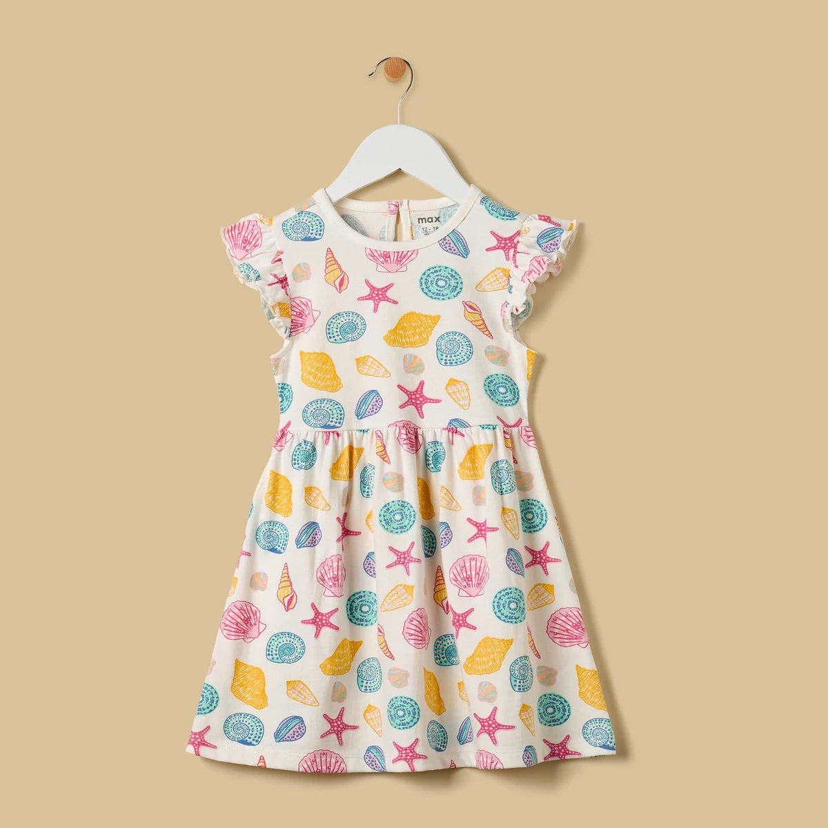 MAX-Seashell Print Cotton Dress