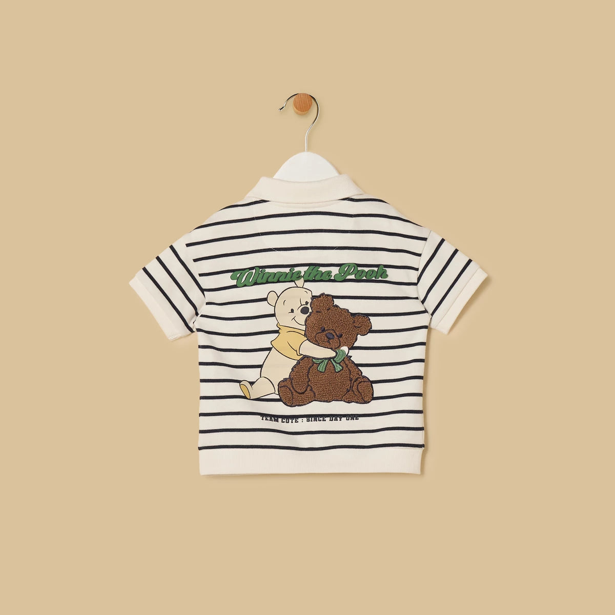 MAX-Winnie the Pooh Embroidered T-shirt and Shorts Set