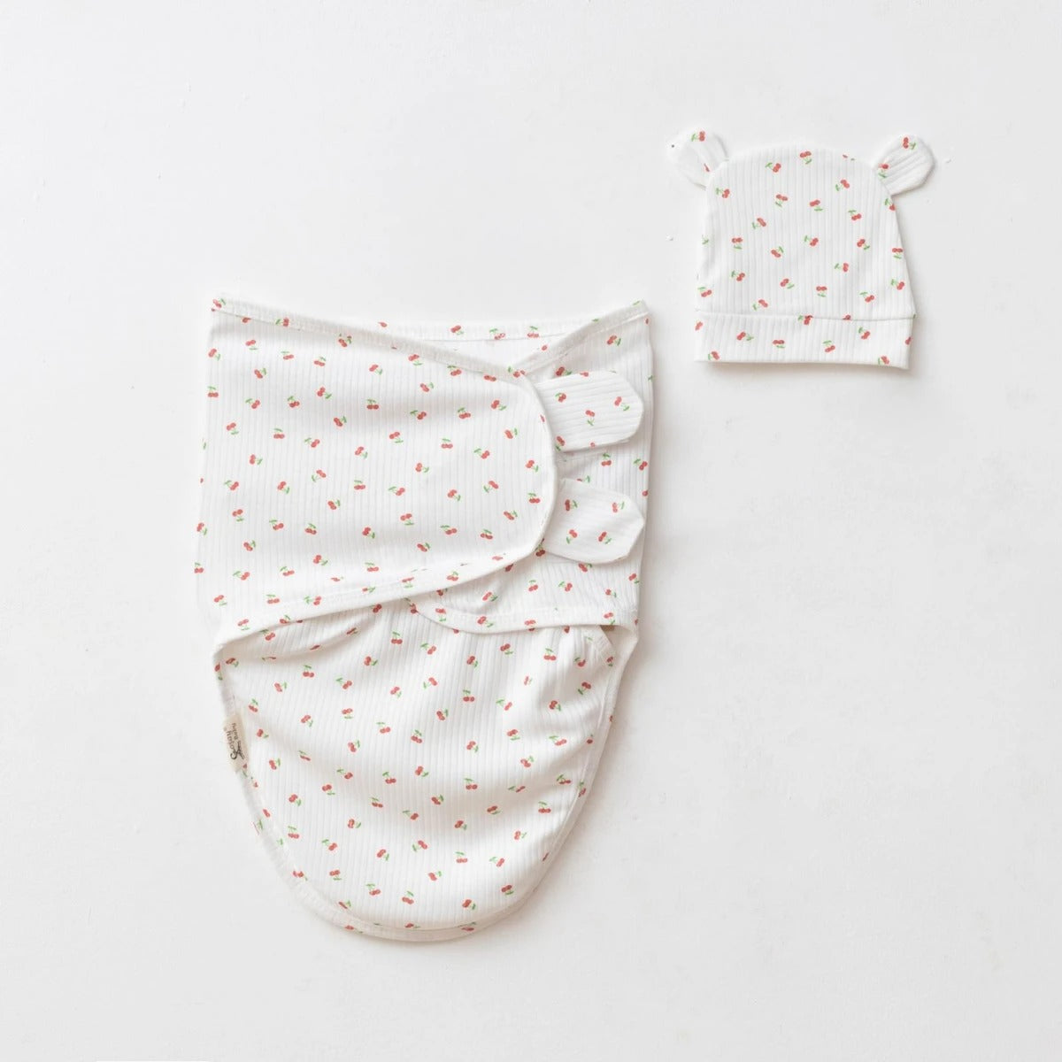 RIBBED - SWADDLE WITH MATCHING CAP