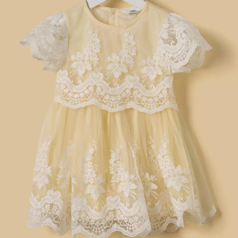 MAX-Mesh Overlay Dress with Bloomers