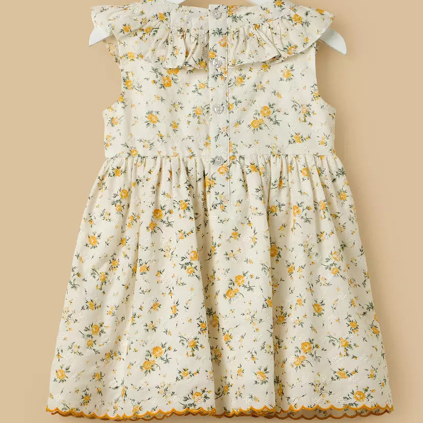 MAX-Floral Print Cotton Dress with Bloomers