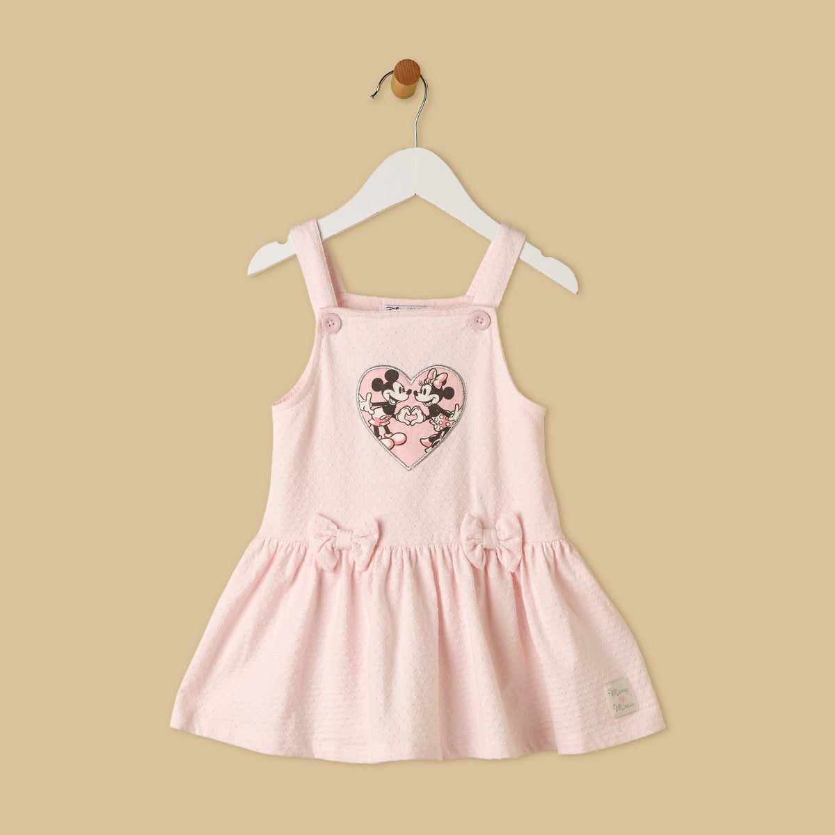 MAX-Minnie Mouse Print Cotton Top and Pinafore Set