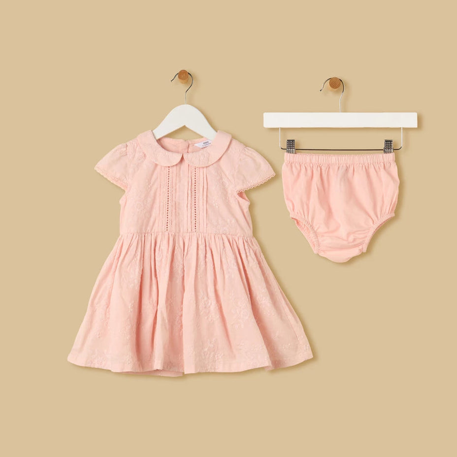 MAX-Embroidered Dress with Bloomer