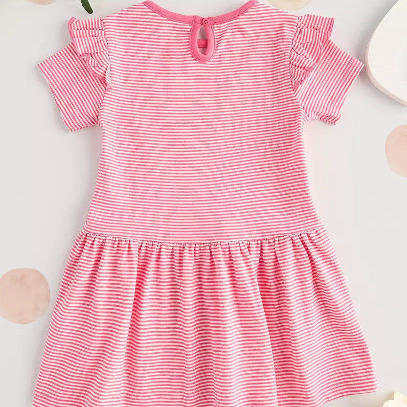 MAX-Unicorn Applique Drop Waist Dress