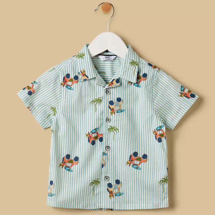 MAX-Striped Shirt and Shorts Set
