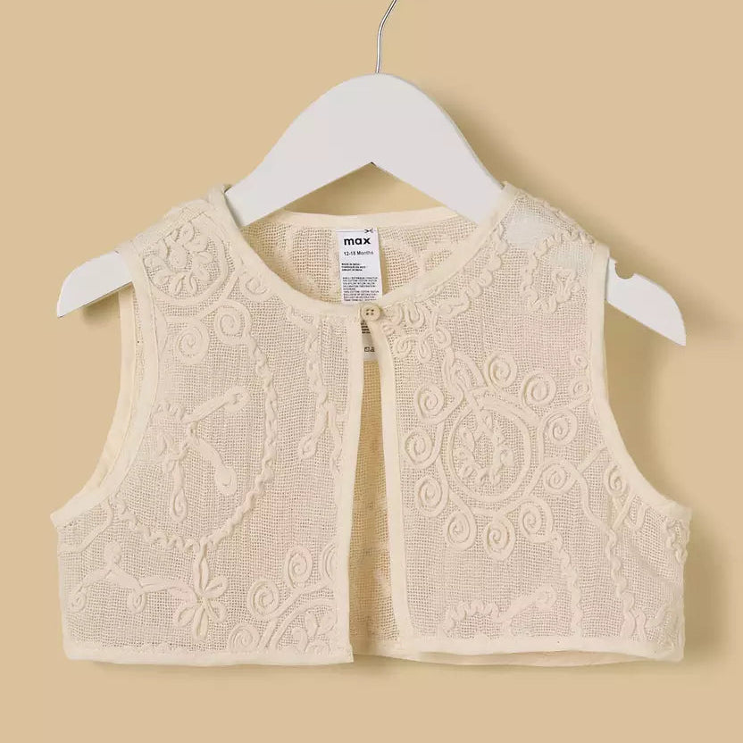 MAX-Textured Top with Shrug