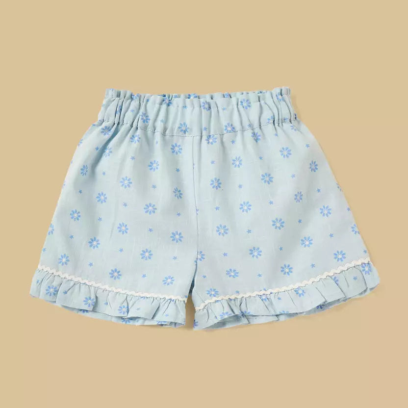 MAX-Hello Kitty Embroidered Top with Shorts and Cap