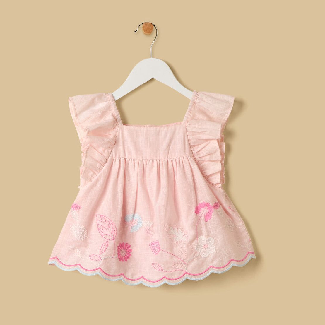 MAX-Embroidered Sleeveless Top and Shorts Set