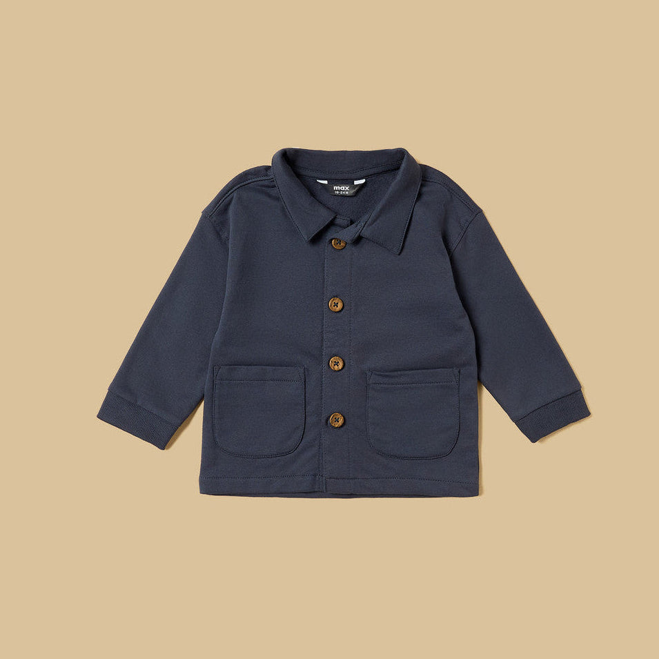 MAX- Plain Cotton Shirt with Joggers and Soft Toy