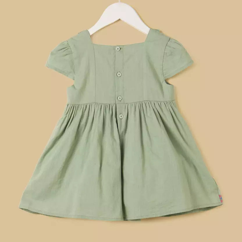 MAX-Embroidered Dress with Quilted Shrug
