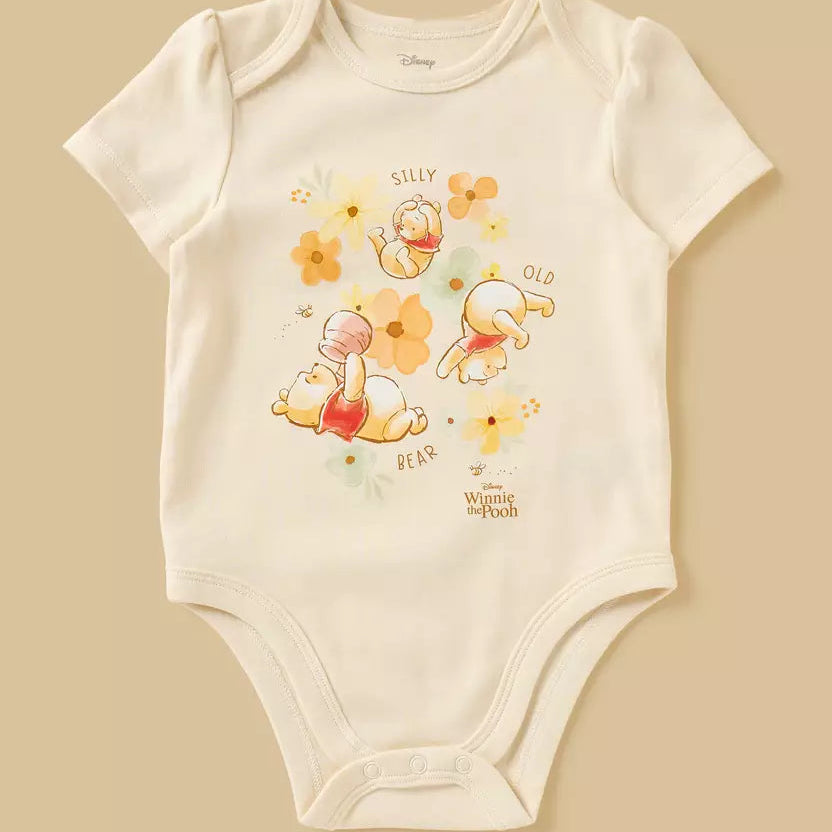 MAX-Pack of 3- Winnie the pooh Print Cotton Bodysuit