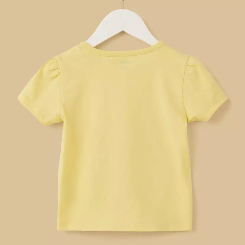 MAX-Floral Applique T-shirt