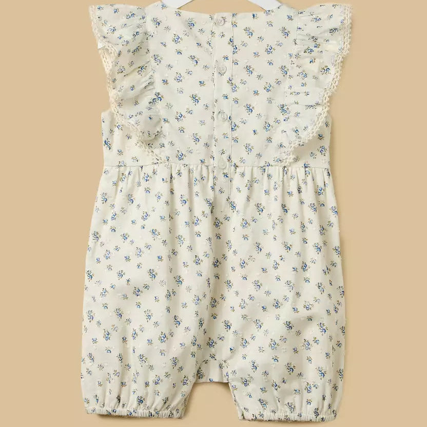 MAX-Floral Print Romper with Headband