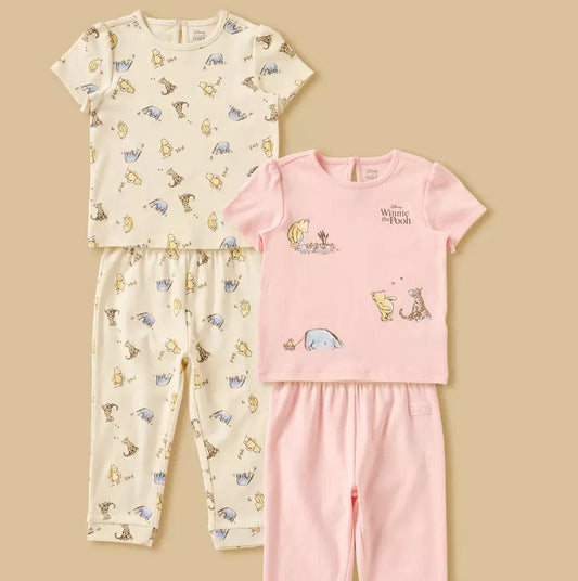 MAX-Pack of 2 - Winnie the Pooh Print Cotton Pyjama Set