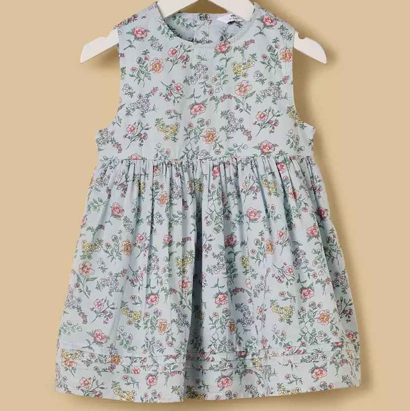 MAX-Floral Print Dress with Shrug