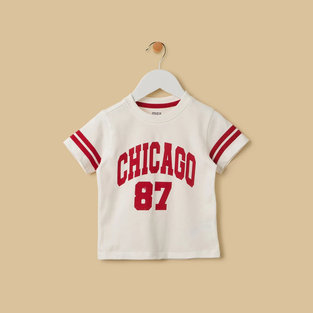 MAX-Chicago Print Cotton T-shirt and Shorts Set