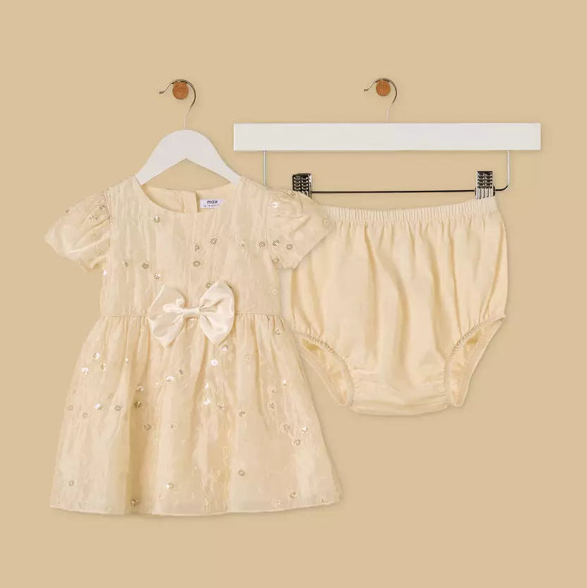 MAX-Embellished Dress with Bloomer